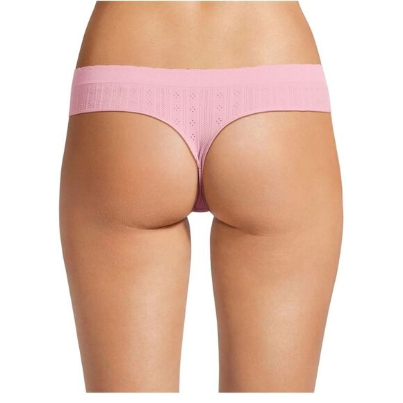 No Boundaries Seamless Pointelle Thong Panties,  2 2-Pack Size XXXL(21) - Picture 4 of 10